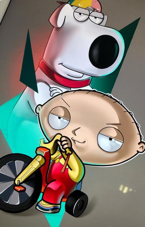 Brian & Stewie Griffin, Family Guy Family Guy Poster, Stewie And Brian, The Simpsons Guy, I Griffin, Bugs Bunny Drawing, Family Guy Cartoon, Family Guy Stewie, Griffin Family, Free Poster Printables