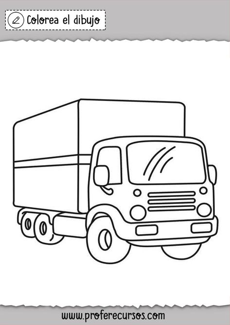 Pintar y Colorear Camiones - Profe Recursos Logistics Logo, Truck Coloring Pages, Cars Coloring Pages, Message For Boyfriend, Apple Coloring, Boy Quilts, Cute Messages, Cool Coloring Pages