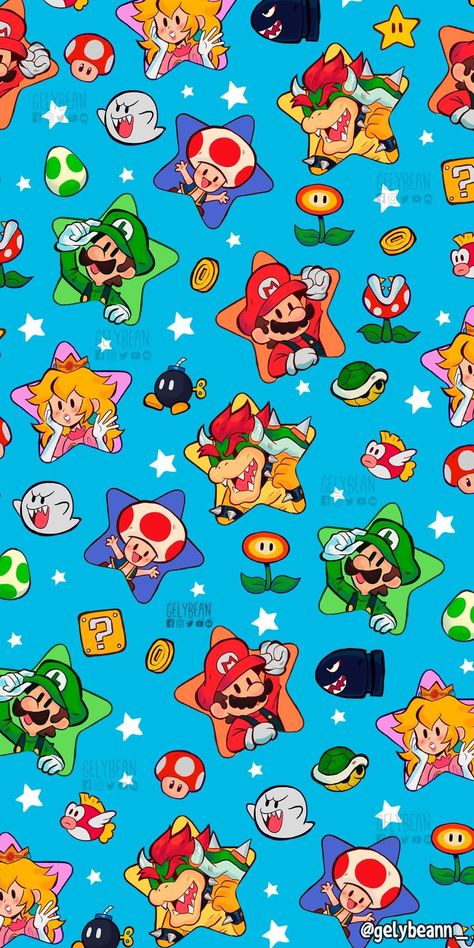 Geeky Wallpaper, Retro Games Wallpaper, Mario Y Luigi, Mario E Luigi, Mario Bros Party, Paper Mario, Super Mario World, Super Mario Art, Cute Desktop Wallpaper