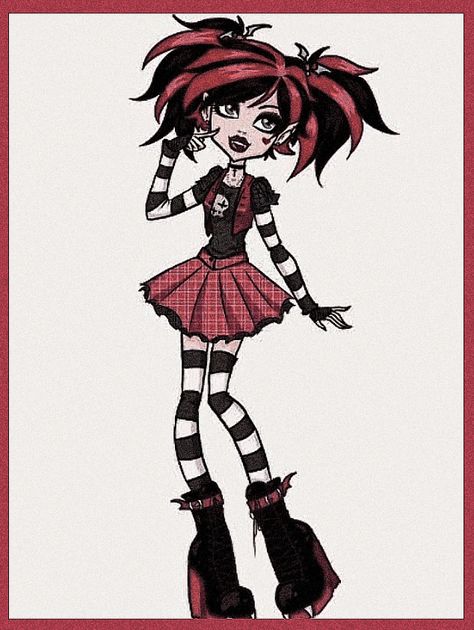 Emo Draculaura, Demonia Drawing, Scene Draculaura, Monster High Doll Drawing, Monster High Base, Monster High Oc Base, Draculaura Character, Monster High Outfits Drawings, Monster High Drawings Draculaura