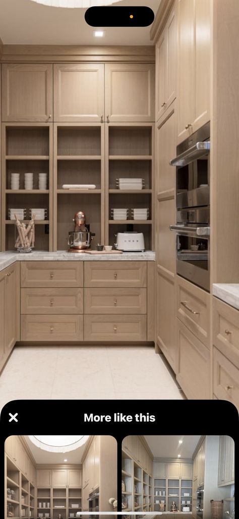 Butlers Pantry With Cabinets, Pantry Design With Microwave, Long Butlers Pantry, Butler Pantry Fridge, Prep Kitchen Design Butler Pantry, Butler Pantry With Oven, Butlers Pantry With Appliances, Butlers Pantry Wall, Butlers Pantry With Oven