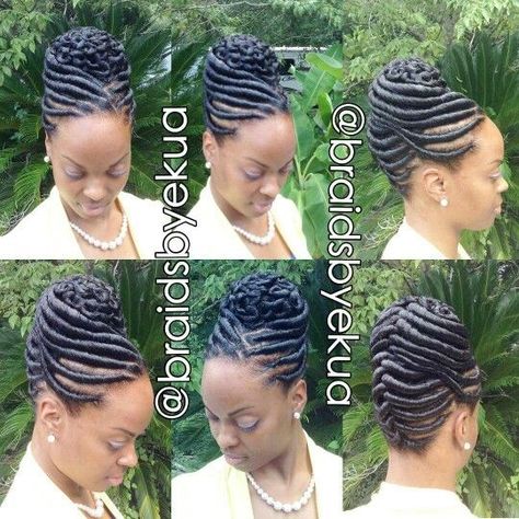 Twist Hairstyles Updo, Lock Hairstyles, Hot Hairstyles, Flat Twist Hairstyles, Twist Updo, Braid Updo, Black Hair Updo Hairstyles, Flat Twist Updo, Ghana Braids