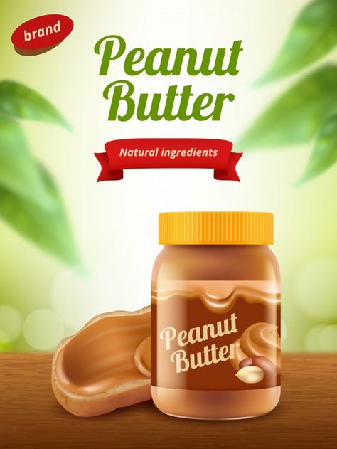 Peanut butter advertising. creamy health... | Premium Vector #Freepik #vector #food #bread #glass #breakfast Butter Ads, Butter Advertising, Butter Image, Beans Image, Different Nuts, Peanut Butter Snacks, Peanut Butter Jar, Chocolate Food, Peanut Brittle