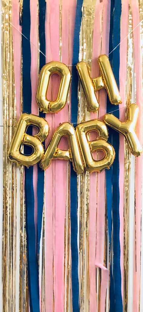 Light Pink Balloons, Pink Gender Reveal, Navy Baby Showers, Pregnancy Gender, Gender Reveal Party Games, Idee Babyshower, Gender Reveal Party Theme, Baby Reveal Party, Gender Party