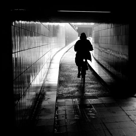 Into the darkness... by Thomas Leuthard, via Flickr Low Light Photography Street, Multiple Exposure Street Photography, Train Coming Out Of Tunnel, Leake Street Tunnel, Into The Darkness, London Underground Black And White, Space Photography, Cool Poses, Street Photographers