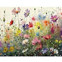 Number Flowers, Gems Art, Mors Dag, Beginner Painting, Art Kits, Paint By Numbers, Canvas Art Wall Decor, Paint By Number Kits, Flowers Diy