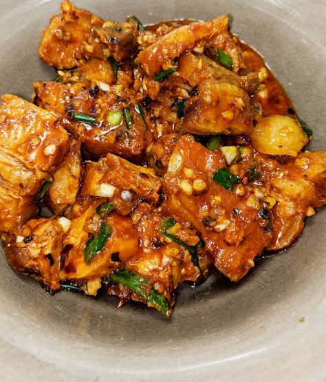 Nepali food. Pork Choila. Char grilled pork mixed with spicy Nepali spices. Choila Nepali Food, Nepali Dishes, Nepali Food, Grilled Pork, Chicken Wings, Grilling, Meat, Chicken, Ethnic Recipes