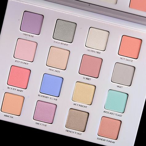 LORAC I Love Brunch Collection includes an eyeshadow palette, two blushes, one highlighter, four lipsticks, and four lipglosses. Here are swatches (reviews Christmas Eyeshadow, Contour Powder, Makeup Pallets, Makeup Eyeshadow Palette, Braut Make-up, Powder Blush, Makeup Items, Powder Makeup, Makeup Palette