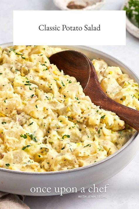 All-American Potato Salad Cajun Potato Salad, Picnic Sides, Macaroni Salads, American Potato Salad, Potatoe Salad, Lunch Bowls, Potato Salads, Once Upon A Chef, Classic Potato Salad