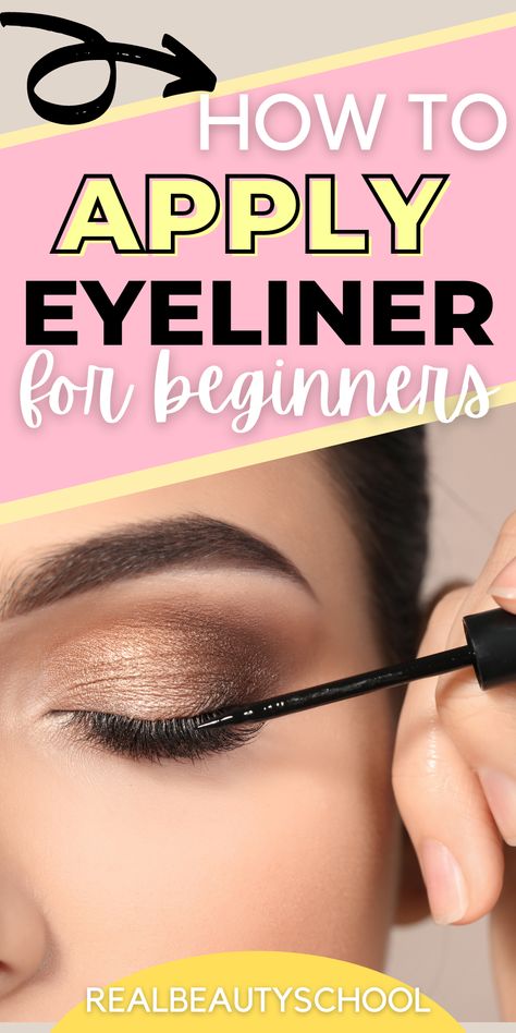 How To Do Your Eyeliner, How To Apply Eyeliner For Beginners Step By Step Simple, Easy Way To Apply Eyeliner, How To Apply Eyeliner For Beginners, How To Do Eyeliner For Beginners, Easy Eyeliner For Beginners, Eye Liner Designs Eyeliner Styles, Eyeliner Hacks For Beginners, Simple Eyeliner Tutorial