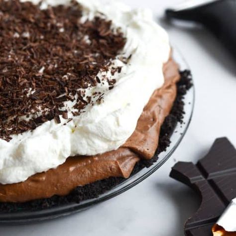 Chocolate Espresso Silk Pie with Oreo Crust | Worn Slap Out Espresso Pie, Wildtree Recipes, Chocolate Pie With Pudding, No Bake Chocolate Cheesecake, Pudding Pie, Pudding Pies, Chocolate Cream Pie, Oreo Crust, Chocolate Espresso