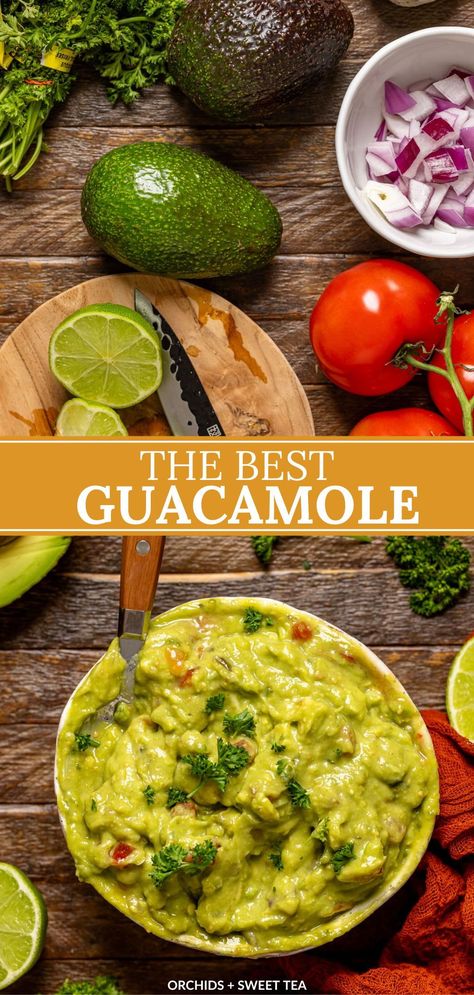 Get ready for The Best Guacamole ever! This recipe combines creamy avocado, zesty lime, garlic, red pepper flakes + crunchy red onion. It’s creamy, fresh, and completely irresistible—perfect for all your dipping and scooping needs! Completely Vegan. | vegan guacamole recipe easy | how to make guacamole easy | how to make guacamole dip | homemade guacamole recipe | homemade guacamole easy | homemade guacamole dip | best vegan guacamole | vegan guacamole dip | best guacamole recipe ever Homemade Guacamole Easy, Quick Guacamole Recipe, One Avocado Guacamole Recipe, Make Guacamole Easy, Chunky Guacamole Recipe Best, Quick Guacamole, Citrus Smoothie, Homemade Guacamole Recipe, Gluten Free Recipes Side Dishes