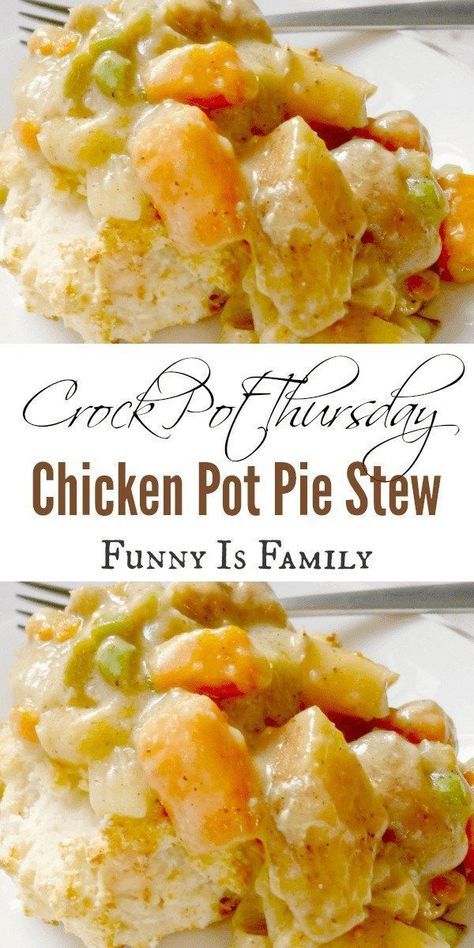 Delicious and hearty, this Chicken Pot Pie Stew will be loved by all! Chicken Pot Pie Stew, Crockpot Chicken Pot Pie, Arbonne Recipes, Crock Pot Chicken, Crockpot Dishes, Crock Pot Slow Cooker, Crockpot Recipes Slow Cooker, Crock Pot Cooking, Idee Pasto Sano