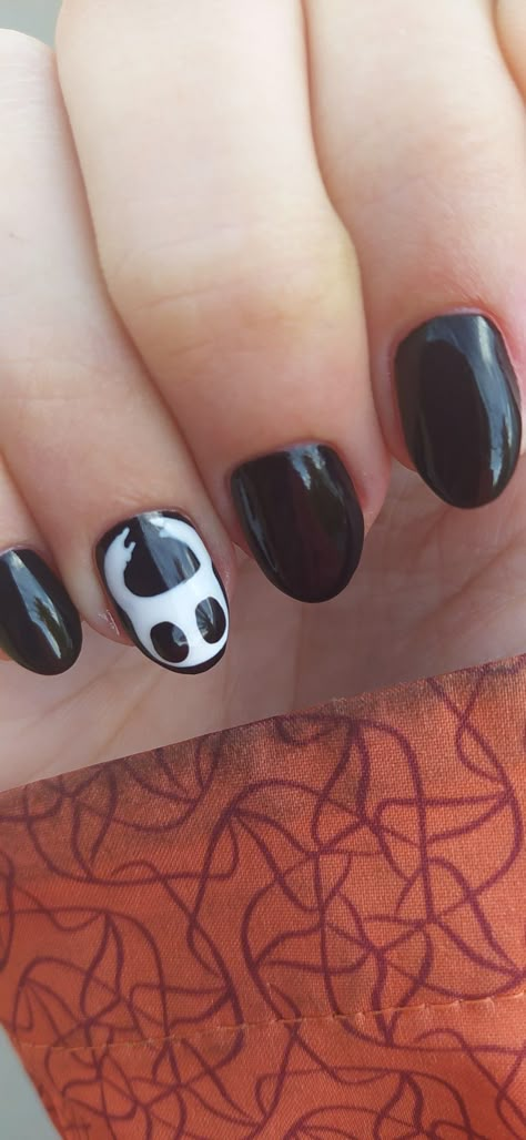 Gaming Nail Art, Hollow Knight Nail Art, Undertale Nails, Hollow Knight Nail, Minecraft Nails, Ideas Uñas, Nail Stuff, Dead By Daylight, Cool Nail Designs