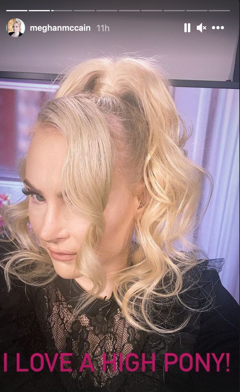 Meghan McCain Fires Back After <em>The View </em>Fan Criticizes Her Hair Extensions Meghan Mccain, Unique Looks, How To Grow Natural Hair, New Hairstyle, Pink Eyeshadow, High Ponytails, Unique Hairstyles, Women Hairstyles, Glam Makeup