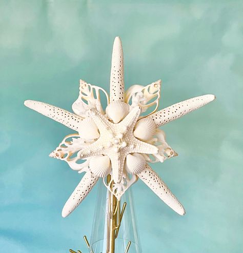 Starfish Christmas Tree Topper - Christmas Decoration Beach Decor Ornaments Star fish Starfish Tree Topper, Coastal Ornament, Star Fish, Christmas Tree Topper, Tree Tops, Tree Topper, Christmas Tree Toppers, Coastal Style, Tree Toppers