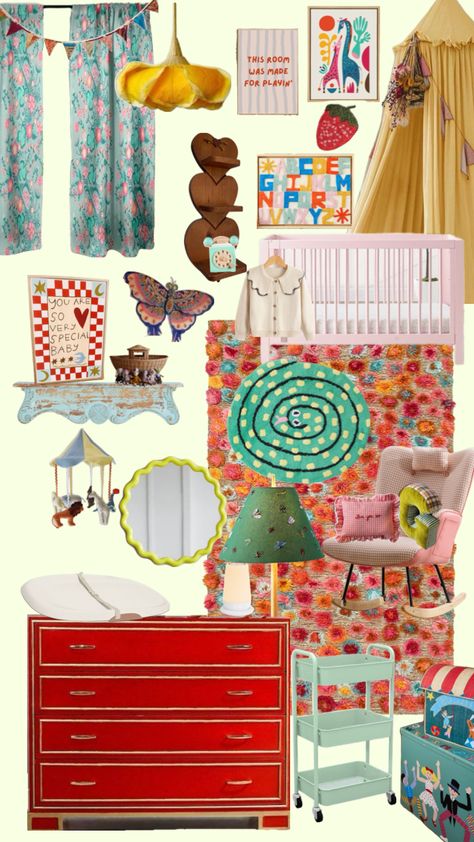 #babygirl #nurseryinspo #nursery #babygirlnursery #nurseryinsperation #eclectic #eclecticnursery Eclectic Nursery Girl, Eclectic Baby Room, Eclectic Baby Nursery, Eclectic Nursery, Nursery Inspo, Baby Fever, Girl Nursery, Childrens Room