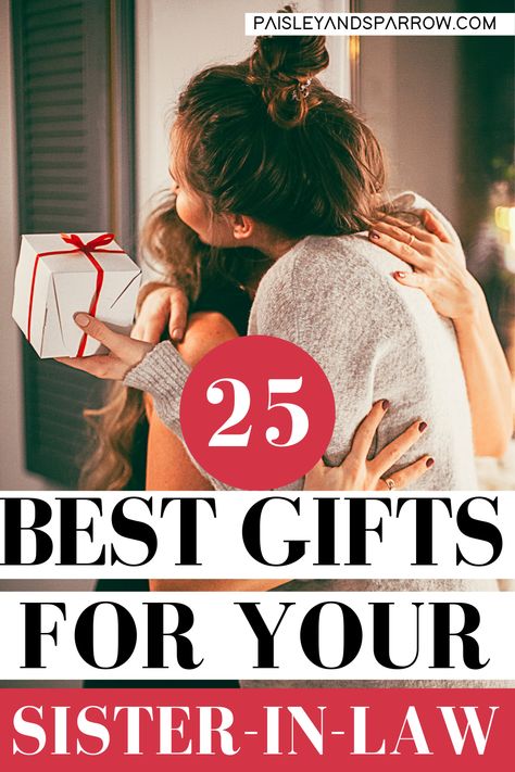 Looking for a gift for your sister-in-law? These 25 gifts are perfect! Sister In Law Wedding Outfit, Future Sister In Law Gift, Best Gifts For Sister In Law, Small Gifts For Sister In Law, Sister In Law Birthday Gift, Sister In Law Gift Ideas Wedding, Christmas Gift For Sister In Law, Nice Gifts For Sister In Law, Gift For New Sister In Law