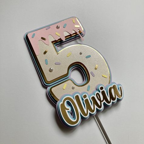 Sweet Treats Birthday Party, Treats Birthday Party, Cricut Cake Topper, Ice Cream Cake Topper, Cupcakes Pastel, Donut Cake Topper, Treats Birthday, Diy Cake Topper Birthday, Cream Birthday Party