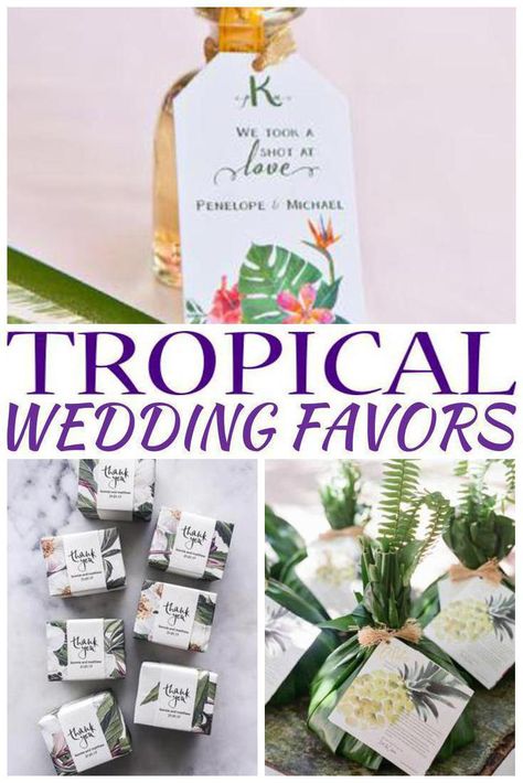 Tropical Bridal Shower Favors, Tropical Wedding Party Favors, Island Theme Wedding, Hawaiian Wedding Favors, Tropical Theme Wedding, Hawaiian Wedding Themes, Tropical Wedding Favor, Rehearsal Dinner Favors, Tropical Theme Party