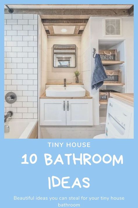 Spruce up your tiny home bathroom with these unique ideas. We look at 10 tiny bathrooms that are both unique and desirable. Get inspiration to transform your own bathroom into something you'll love. Tiny House Bathroom Layout, Tiny Home Bathroom, Open Bathroom Concept, House Bathroom Ideas, Tiny Home Bathrooms, Tiny House Bathroom Ideas, House Magazine, Open Bathroom, Tiny House Bathroom