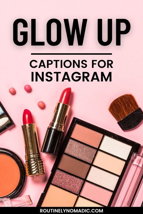 Makeup with glow up captions for Instagram Glowing Captions Instagram, Glow Up Captions For Instagram, Glow Up Quotes Instagram, Glowing Quotes Instagram, Glowing Caption, Glow Up Captions, Glow Quotes, Glow Up Quotes, After Aesthetic