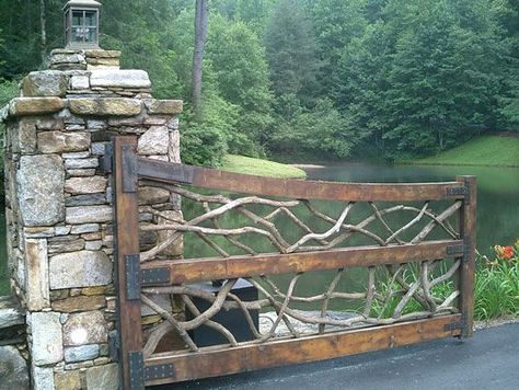 Farm Gates Entrance, Ranch Entrance Ideas, Unique Landscaping, Driveway Entrance Landscaping, Farm Entrance, Ranch Gates, Driveway Entrance, Farm Gate, Wood For Sale