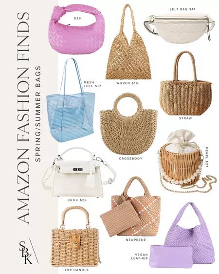 FASHION \ spring and summer bags from Amazon! All under $100. Find the cutest handbags and totes that are straw and more. | SBK Living Amazon Bag, Finds On Amazon, Routine Ideas, Amazon Favorites, Perfect Handbag, Cute Handbags, Handbag For Women, Spring Fashion Outfits, Beauty And Skincare