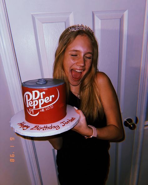 Same time next year? Dr Pepper Birthday, Soda Aesthetic, Dr Pepper Cake, Same Time Next Year, New Dp, Cute Birthday Ideas, Birthday Planning, Pretty Birthday Cakes, 11th Birthday