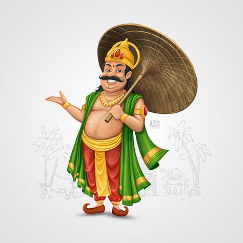 maveli, onam, maveli digital painting Onam Images, Adobe Illustrator Graphic Design, Adobe Fresco, Banner Background Images, Creative Ads, Ads Creative, Craft Stick Crafts, Graphic Design Illustration, Design Illustration