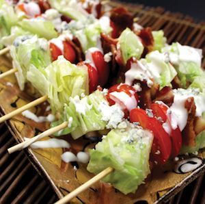 150 Best Kabob Recipes - Prudent Penny Pincher Wedge Salad On A Stick Appetizers, Wedge Salad On A Stick, Salad On A Stick Appetizers, Wedge Salads, Salad On A Stick, Spring Salads, Chickpea Tacos, Layer Salad, Church Reception