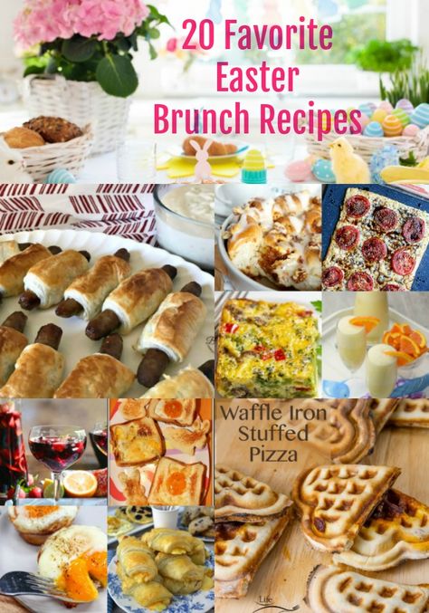 20 Favorite Easter Brunch Recipes on Tasty Tuesdays' Link Party Sausage Stromboli, Strawberry French Toast Casserole, Bunny Tracks, Hosting Easter, Brunch Pizza, Breakfast Casserole French Toast, Easter Brunch Recipes, Fajita Casserole, Easter Deserts