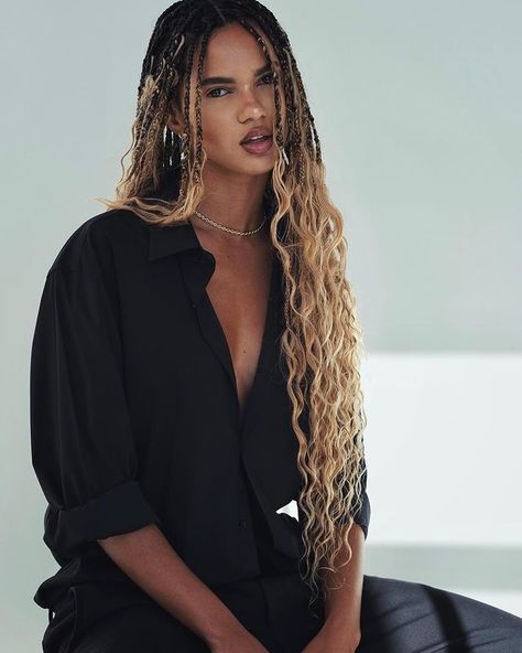 Big Box Braids Hairstyles, Blonde Braids, Protective Hairstyles Braids, Box Braids Styling, Braids With Curls, Long Blonde, Long Blonde Hair, Goddess Braids, Box Braids Hairstyles