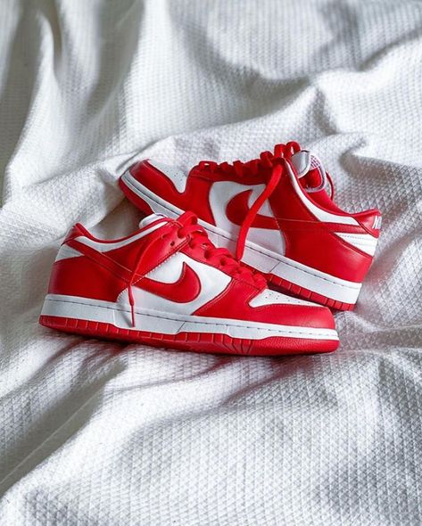 StockX Sneakers on Instagram: “The Nike Dunk Low University Red finally dropped on SNKRS. But are they better than the other dunks that dropped so far? 📸: @harryf_1989 /…” Sb Dunk Low Outfit, Nike Sb Red, Nike Dunk Low University Red, Adidas Shoes Outfit, Nike Red Sneakers, Red Nike Shoes, All Nike Shoes, Shoes Outfit Fashion, Nike Basketball Shoes