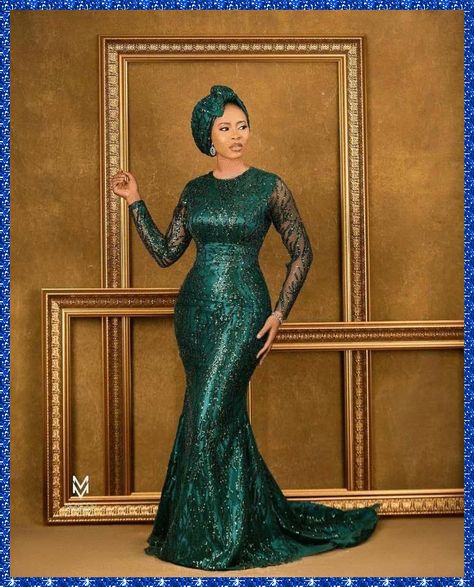 Latest Lace Styles Latest Lace Styles For Wedding, Green Prom Dresses Mermaid, Latest Lace Gown Styles Aso Ebi, Latest Lace Gown Styles, Changing Dresses, Lace Gown Styles Aso Ebi, Eid Fits, Short Dreadlocks, Owambe Styles