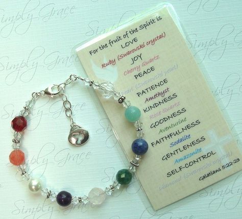 Fruit of the Spirit Bracelet - girls could make this with colored beads Fruit Of The Spirit Bracelet, Salvation Bracelet, Mops Crafts, Christian Worship, Prayer Corner, Faith Bracelet, Christian Bracelets, Religious Crafts, Christian Crafts