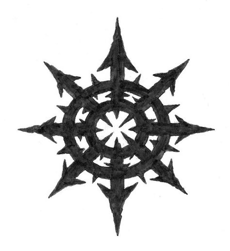 It's rough around the edges but all the more beautiful for that. Chaos Symbol Tattoo, Magick Tattoo, Chaos Symbol, Tattoo Meaning Ideas, Eye Types, Chaos Star, Chaos Tattoo, Chaos Magick, Ancient Tattoo