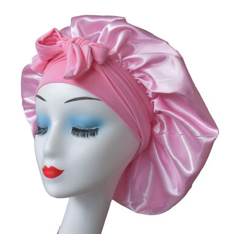 Satin Bonnet Natural Hair, Sleep Bonnet, Silk Hair Bonnets, Sleep Hairstyles, Sleeping Women, Natural Curly Hair, Silk Bonnet, Satin Bonnet, Hair Bonnet