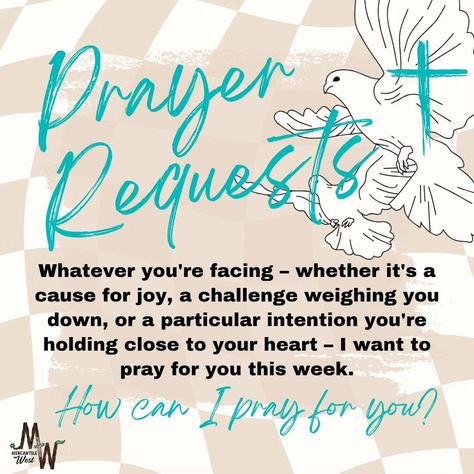 I give my burdens to you; You will take care of me. How can I pray for you this week? #mercantilewest #prayerrequest Move Mountains, Take Care Of Me, Prayer Request, I Pray, Positive Affirmations, How Can, Take Care, My Heart, Affirmations