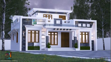 Small House Design Kerala, Small Modern House Exterior, Budget House Plans, Single Storey House Plans, Single Floor House Design, Budget Plan, 2 Storey House Design, Modern Floor Plans, House Roof Design