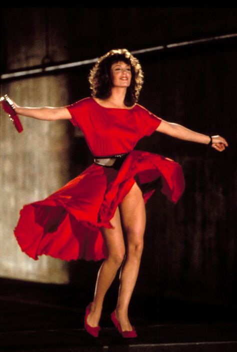 THE WOMAN IN RED, Kelly LeBrock, 1984. ©MGM/Courtesy Everett Collection Kelly Lebrock, Woman In Red, Pretty Woman, Lady In Red, Red Dress, Flapper Dress, Dancing, Hollywood, Actresses