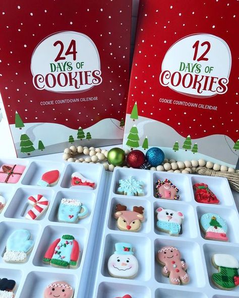 Maricarmen Palacio 🇲🇽🇺🇸 on Instagram: "I am so happy to bring back the Advent Cookie Calendar this year!! Pre sale will open on Saturday 11/6 at 10am . . . . Here is some information: *This year I will have 2 options: A 12-Day Cookie Advent Calendars A 24-Day Cookie Advent Calendars . All cookies will be Vanilla Bean Flavor and each cookie will come individually bagged and heat sealed to keep them fresh. . - You will have the option to choose the skin tone for: Santa & Mrs. Claus. . - Pick u Cookie Advent Calendar, Cookies Decoration, Cookie Making, Decor Business, Themed Cookies, Diy Cookie, Christmas Calendar, Diy Advent Calendar, Countdown Calendar