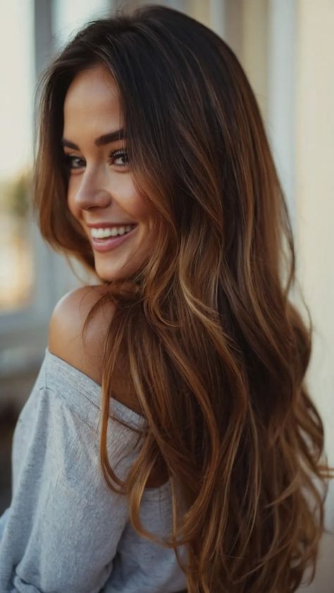 Fall in Love: 15 Balayage Hair Ideas for a Seasonal Upgrade - Cheerful Talks Brunette Copper Balayage, Fall Balayage Hair, Caramel Balayage Brunette, Balayage Styles, Shades Of Brunette, Fall Balayage, Balayage Hair Ideas, Fall Hair Ideas, Brunette Blonde