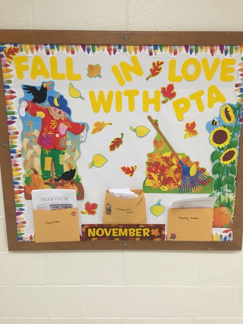 Fall Pta Bulletin Board Ideas, Fall Pto Bulletin Board Ideas, Pta Bulletin Board Ideas Welcome Back, Bulletin Board Fall Ideas, Pto Bulletin Board Ideas, Pta Bulletin Board Ideas, Pto Bulletin Board, Childcare Facility, Pta Bulletin Boards