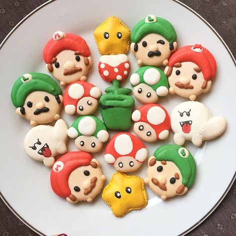 Nintendo Birthday Party, Gaming Nintendo, Cookie Hacks, Super Mario Party, Baking Blog, Nintendo Game, Mario Party, Foodie Food, Cute Desserts