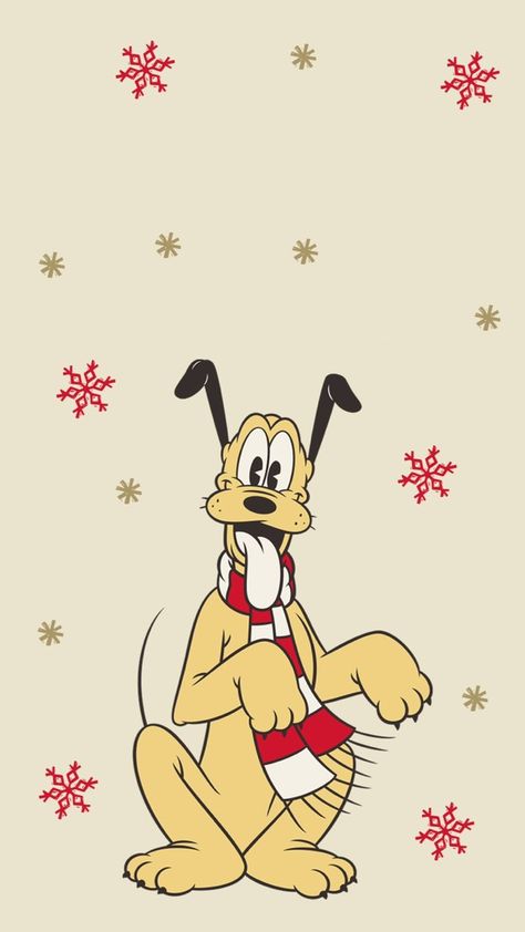 Pluto Wallpapers, Disney Ipad Wallpaper, Cute Disney Wallpapers, Disney Christmas Wallpaper, Pluto Christmas, Disney Characters Christmas, Winnie The Pooh Drawing, Disney Merry Christmas, Holiday Iphone Wallpaper