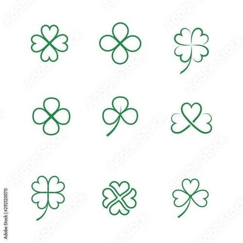 Mama Tattoos, Blatt Tattoos, Ireland Tattoo, Four Leaf Clover Tattoo, Leaf Icon, Shamrock Tattoos, Green Tattoos, Icon Template, Irish Tattoos