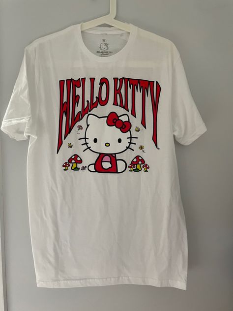 Graphic Tees Hello Kitty, Hello Kitty Graphic Tee, Hello Kitty Merch, Hello Kitty Shirts, Korean Style Hijab, Sanrio Clothes, Kitty Clothes, Hello Kitty Clothes, Hello Kitty Aesthetic