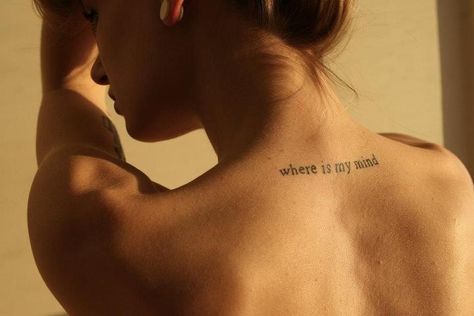 Where Is My Mind Tattoo, Typographic Tattoo, Mind Tattoo, Tattoo Klein, Pixie Tattoo, Timeless Tattoo, Small Pretty Tattoos, Where Is My Mind, Get A Tattoo