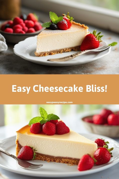 Easy No-Bake Cheesecake Recipe: Creamy, Quick, & No Oven Needed! Small Cheesecake Recipe, Cheesecake Recipe No Water Bath, Apricot Tart Recipe, Original Cheesecake Recipe, Quick Sweets, Small Cheesecakes, Easy Impressive Dessert, Easiest Dessert, Simple Family Meals